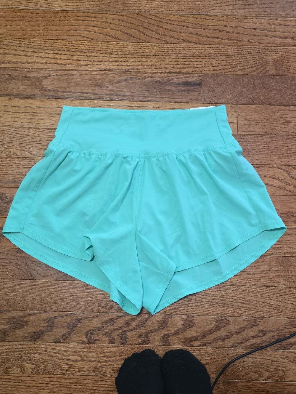DSG High-Waist Athletic Shorts - Aqua Green